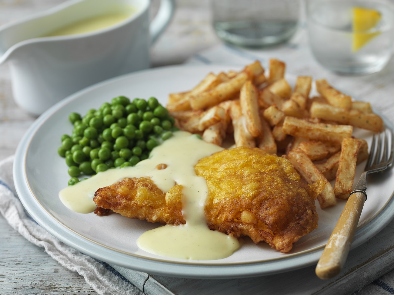 Lemonade Cod and Green Thunder Triple Cooked Chips