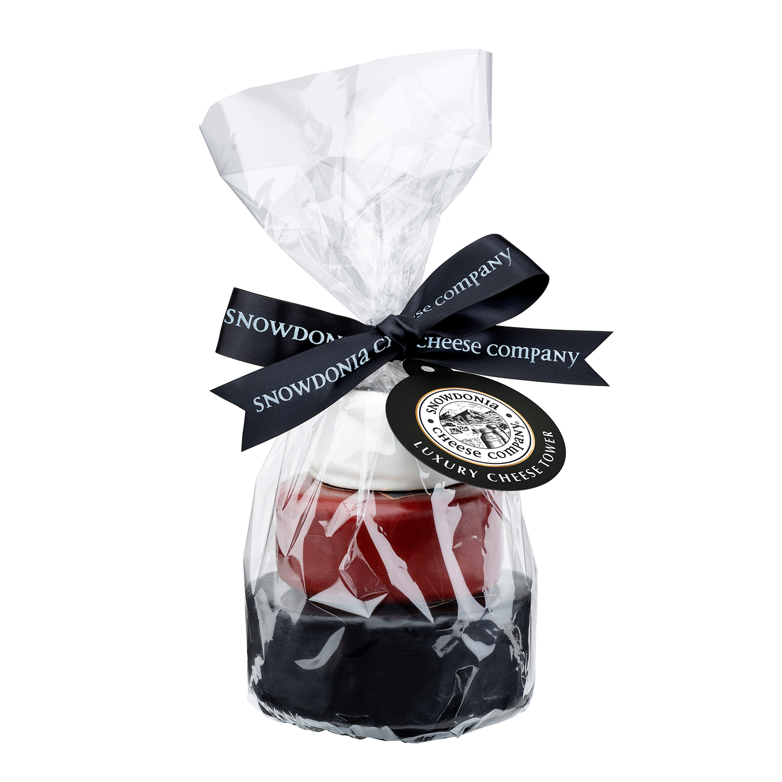 Luxury Cheese Cake Tower - cellophane w tag - 1600px v02 reduced Luxury Cheese Cake Tower
